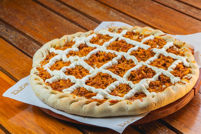 BBQ Chicken Ranch pizza with smoky pulled chicken